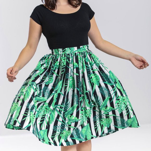 Hell Bunny Dresses & Skirts - Stripes and Plants Skirt in Various Sizes New with tags